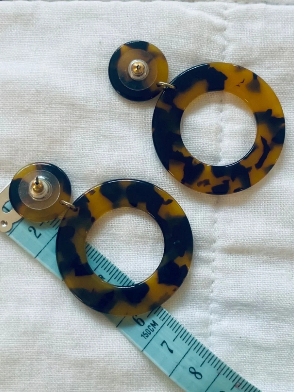 J.Crew tortoise lucite earrings